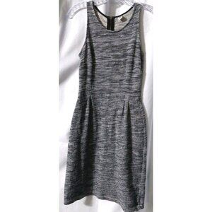 Old Navy Womens Size XS Sleeveless Dress Black Gray Flared Zipper Back